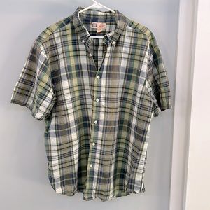 Plaid short sleeve button down